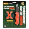AccuSharp SharpNEasy Two-Step Blaze Orange Sharpener And Knife -Outdoor Equipment Shop 045c 36401.1545867028