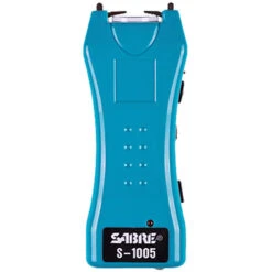 Sabre Dual Capacitor Stun Gun Teal 1.600 UC With LED Flashlight