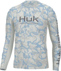Huk Icon X Inside Reef Crystal Blue Long Sleeve T-Shirt