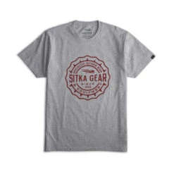 Sitka Men's Compass Heather Grey Tee Shirt