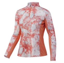 Huk Women's Icon X MO Fracture Mossy Oak Sockeye 1/4 Zip